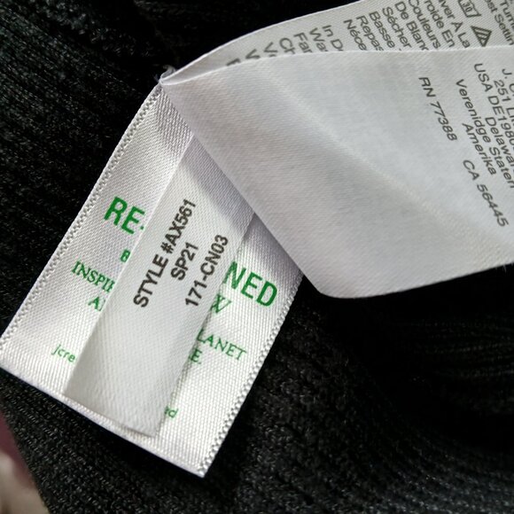 J Crew Black Romantic Puffy Long Sleeve Knit V Neck Sweater Size Small - Picture 9 of 10